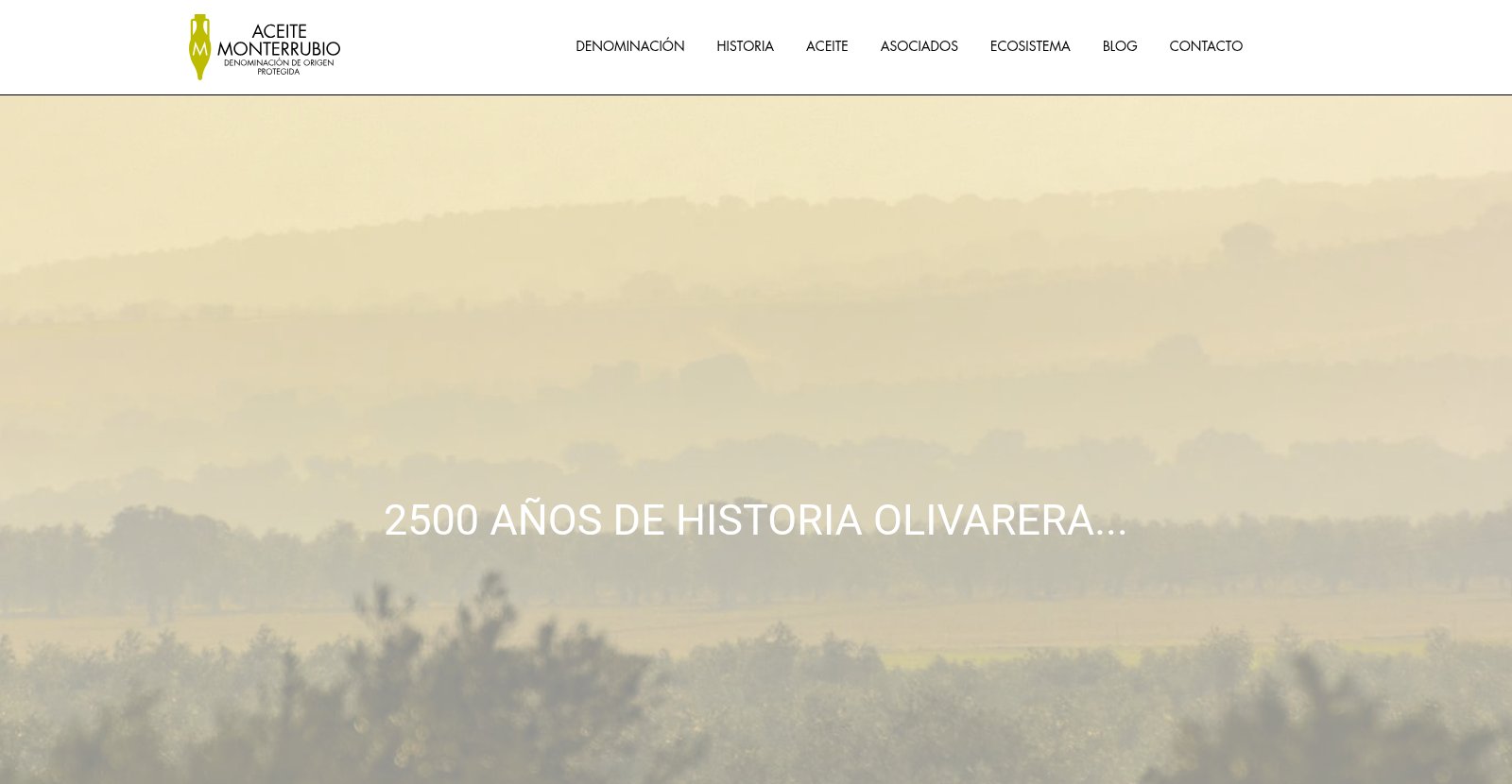 Captura de la web Aceite Monterrubio DOP